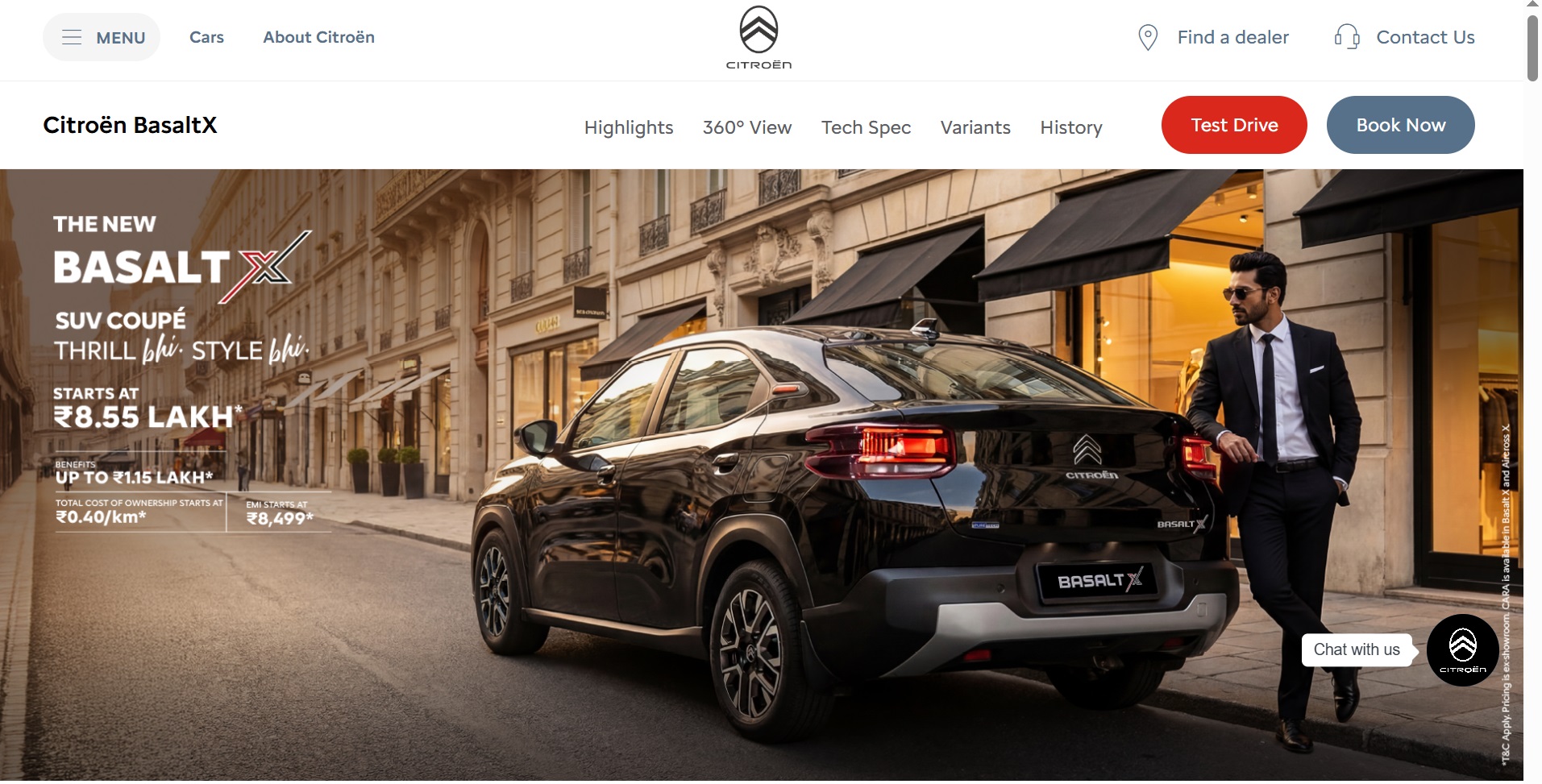Citroen Basalt X Landing Page CRO Audit